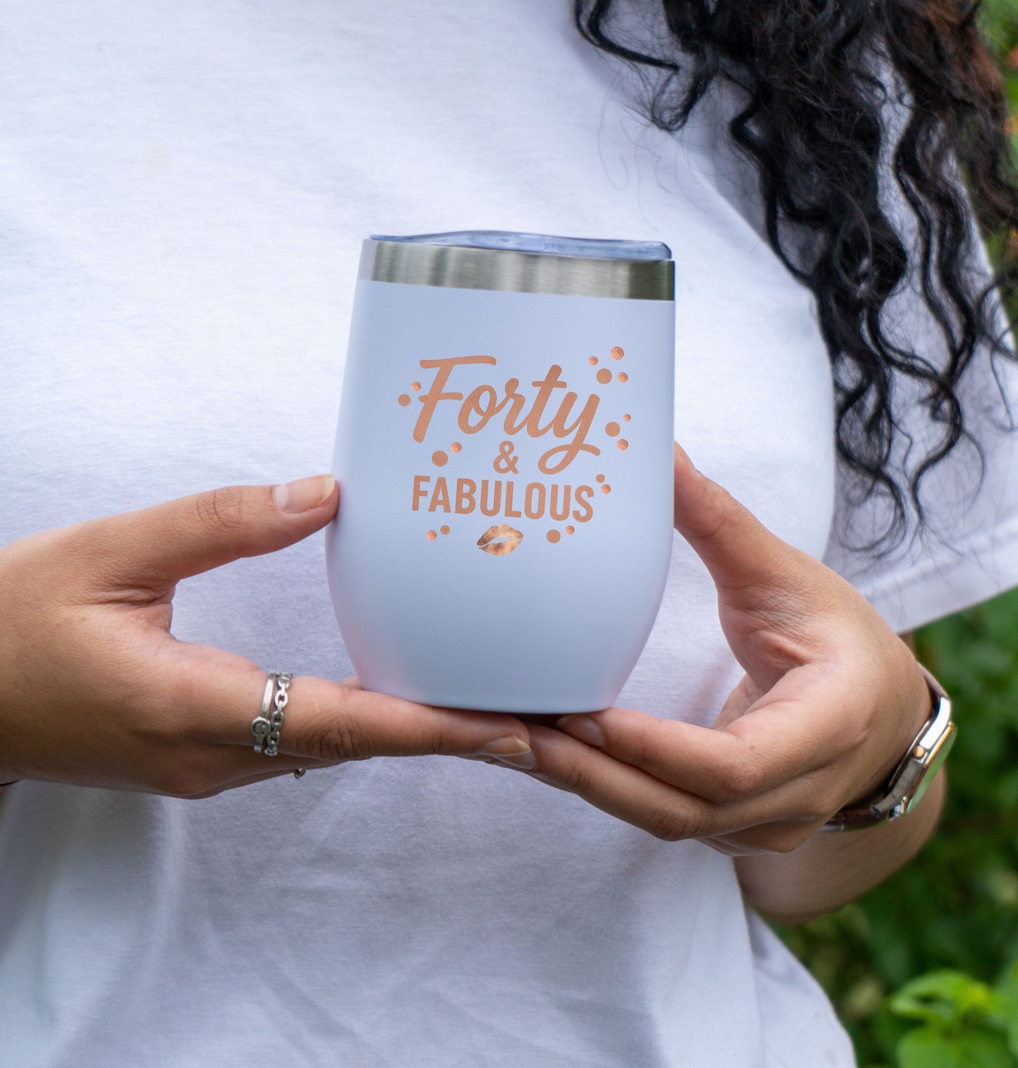 Forty & Fabulous Chill Wine Tumbler | Insulated Birthday Gift for Her