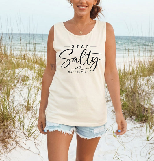 Stay Salty Matthew 5:13 Christian Tank Top | Coastal Faith Tank