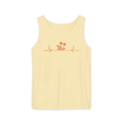 Heartbeat Frequency Tank Top | Coastal Beach Graphic Tee
