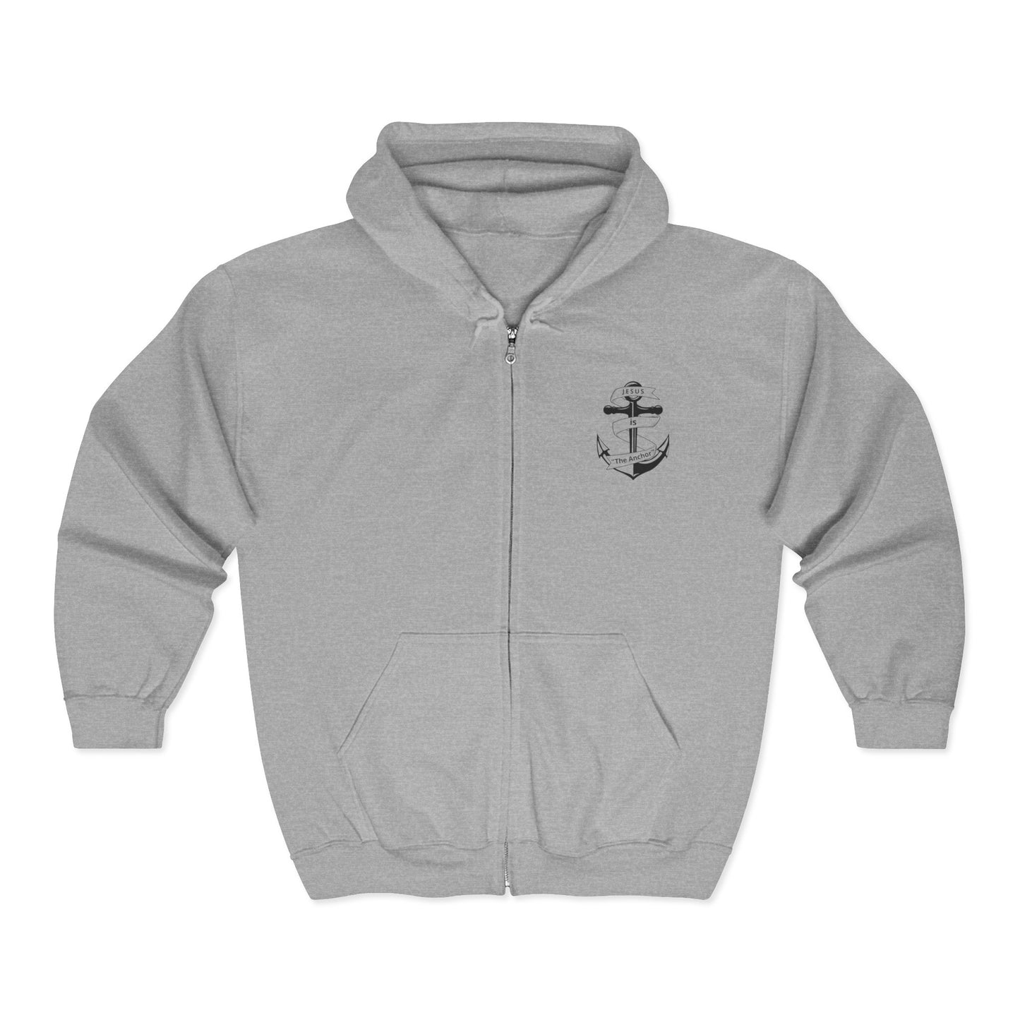Jesus is The Anchor Hoodie | Christian Nautical Unisex Zip Hoodie