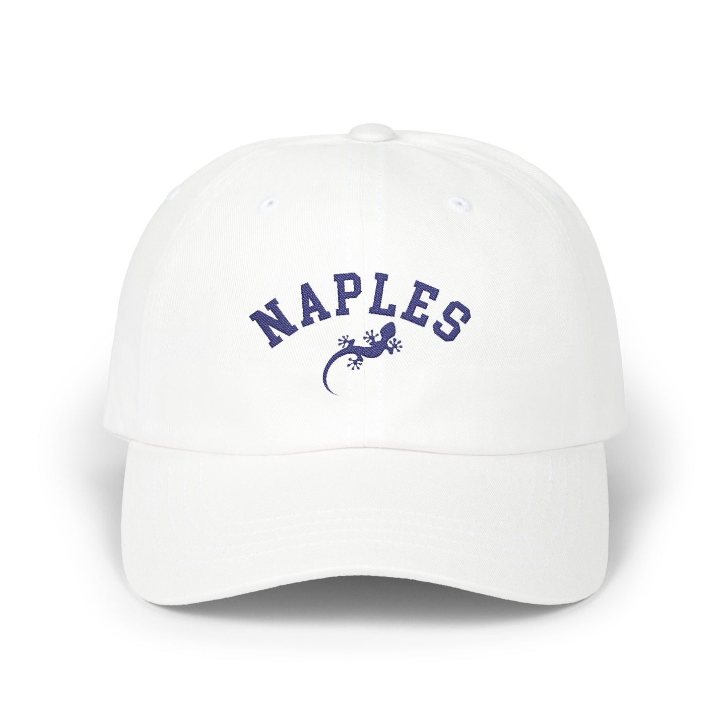 Naples with Gecko Design Classic Cap, Casual Style Hat, Summer Outdoor Accessory, Hat Gift, Nautical Hat, Beach Hat, Coastal Hat