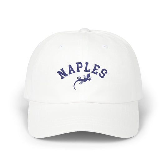Naples with Gecko Design Classic Cap, Casual Style Hat, Summer Outdoor Accessory, Hat Gift, Nautical Hat, Beach Hat, Coastal Hat