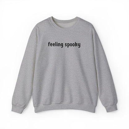 Feeling Spooky Crewneck Sweatshirt – Black Embroidery | Halloween Unisex