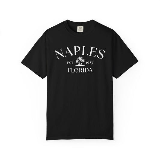 Naples Florida Comfort Colors T-Shirt – Casual Coastal Vibe for Summer Outings, Boating, Traveling, Cruise, Naples, FL, Naples Tee, Nautical T-Shirt