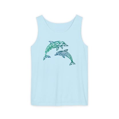 Tribal Dolphin Tank Top | Ocean Lover Summer Shirt
