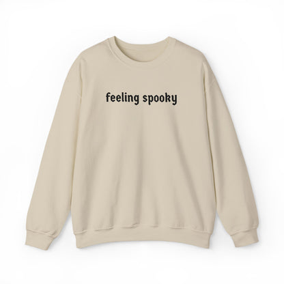 Feeling Spooky Crewneck Sweatshirt – Black Embroidery | Halloween Unisex
