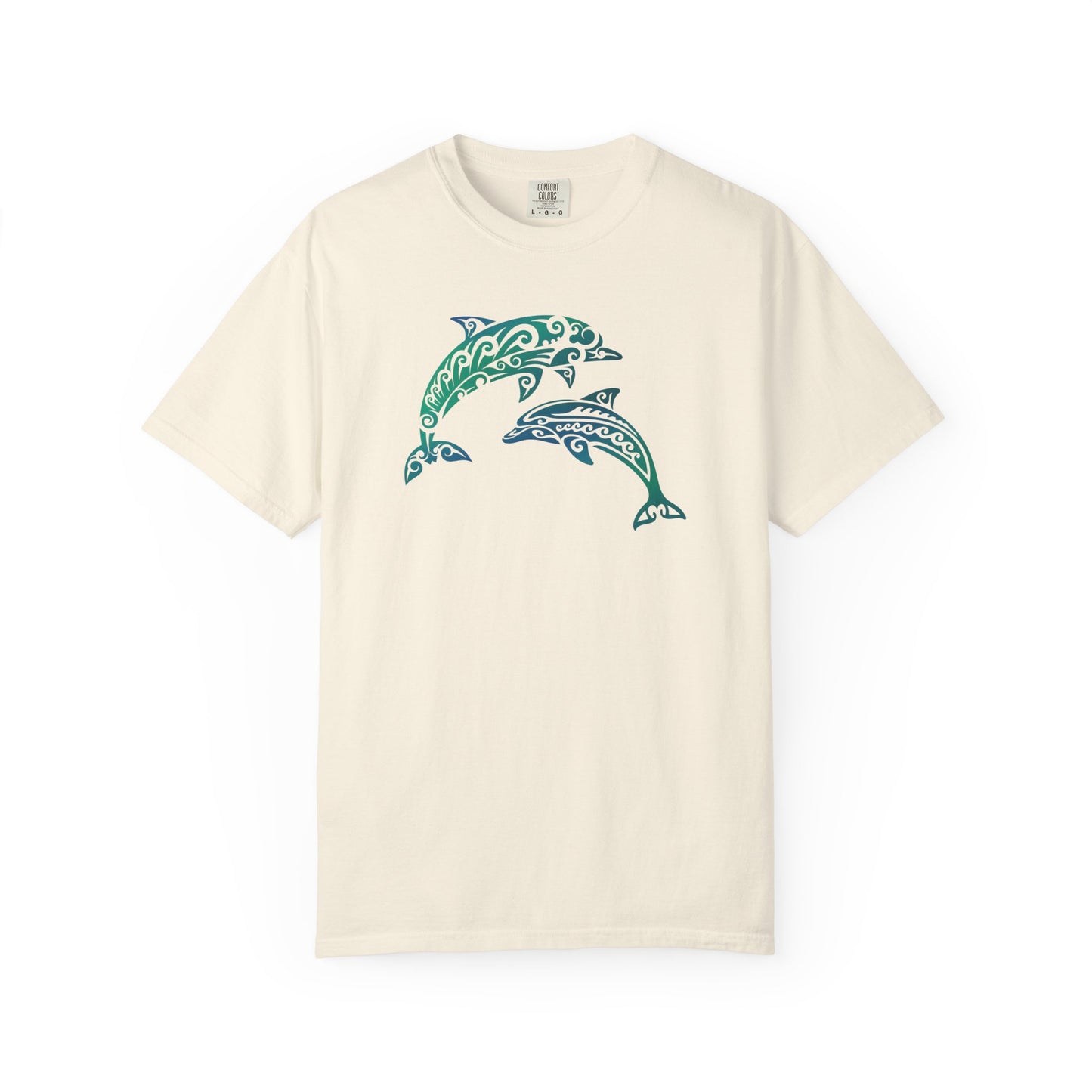 Tribal Dolphin Tee | Whimsical Ocean Lover Comfort Colors Shirt