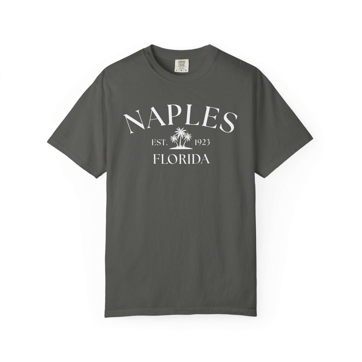 Naples Florida Comfort Colors T-Shirt – Casual Coastal Vibe for Summer Outings, Boating, Traveling, Cruise, Naples, FL, Naples Tee, Nautical T-Shirt