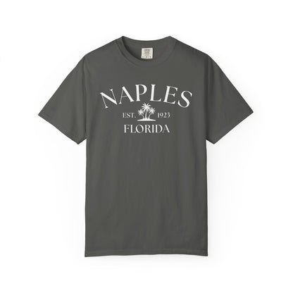 Naples Florida Comfort Colors T-Shirt – Casual Coastal Vibe for Summer Outings, Boating, Traveling, Cruise, Naples, FL, Naples Tee, Nautical T-Shirt