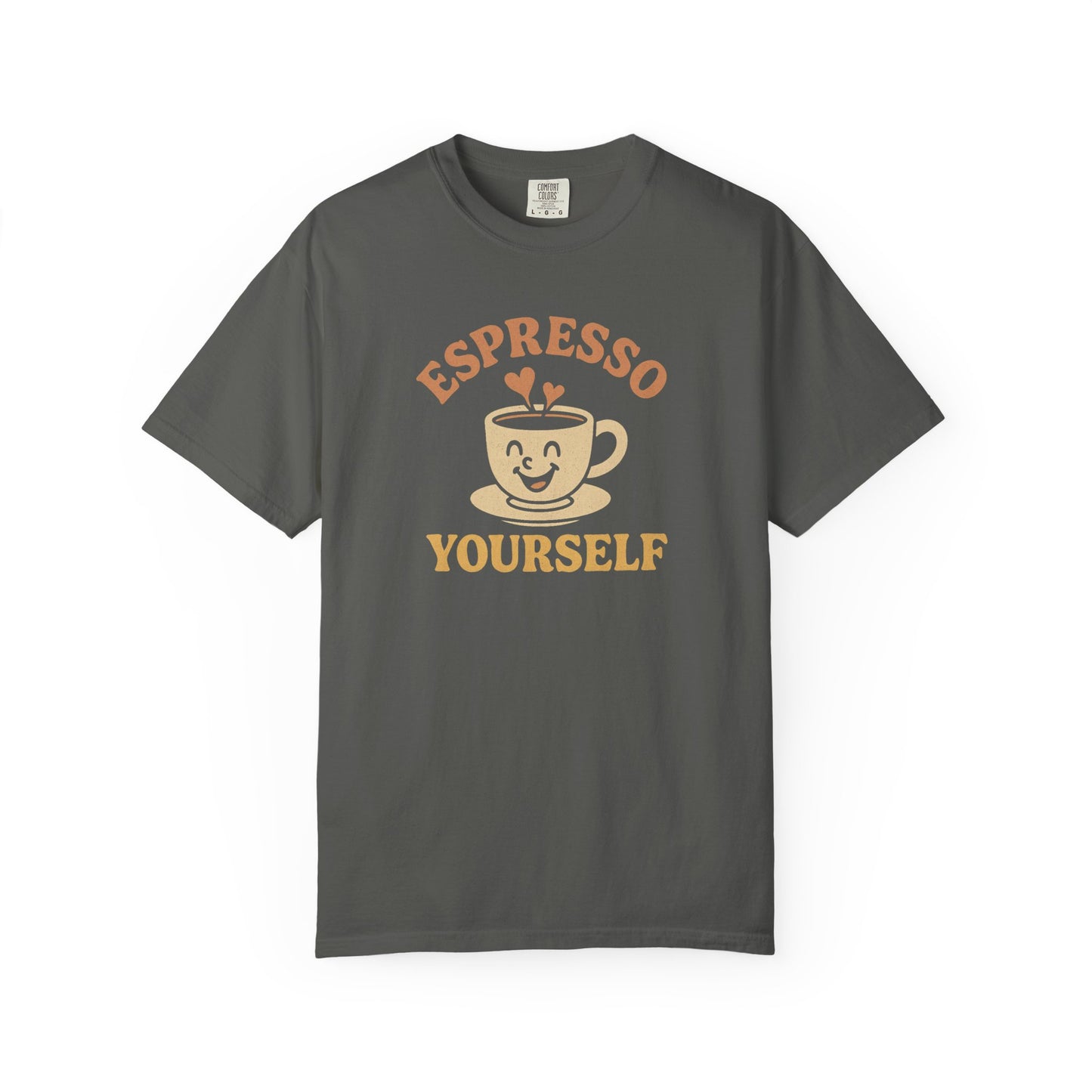 Espresso Yourself Comfort Colors T-Shirt, Unisex Casual Coffee Tee, Funny Tee, Retro Graphic T-shirt, Coffee Work T-Shirt
