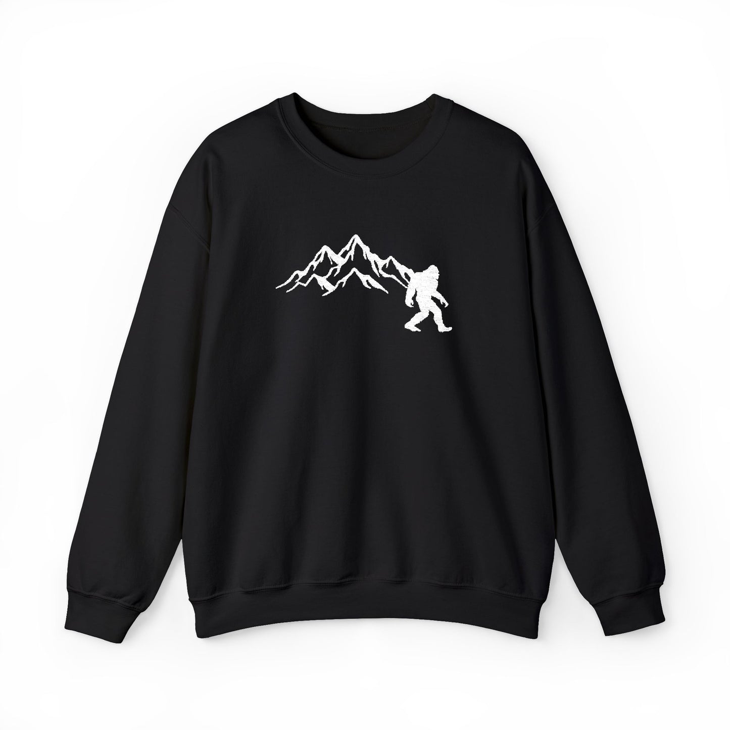 Bigfoot Embroidered Unisex Heavy Blend™ Crewneck Sweatshirt, Funny Outdoor Embroidered Sweatshirt, Camping Sweatshirt, Hunting Sweatshirt, Outdoor Enthusiast Sweatshirt, Gift for Him or Her, Mountain Explorer Apparel