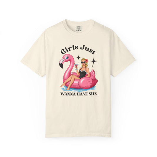 Girls Just Wanna Have Sun Tee | 1950s Vintage Comfort Colors Shirt