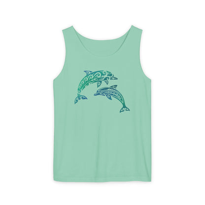 Tribal Dolphin Tank Top | Ocean Lover Summer Shirt