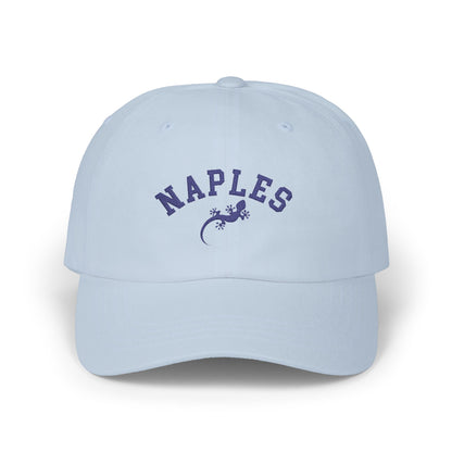 Naples with Gecko Design Classic Cap, Casual Style Hat, Summer Outdoor Accessory, Hat Gift, Nautical Hat, Beach Hat, Coastal Hat