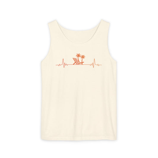 Heartbeat Frequency Tank Top | Coastal Beach Graphic Tee