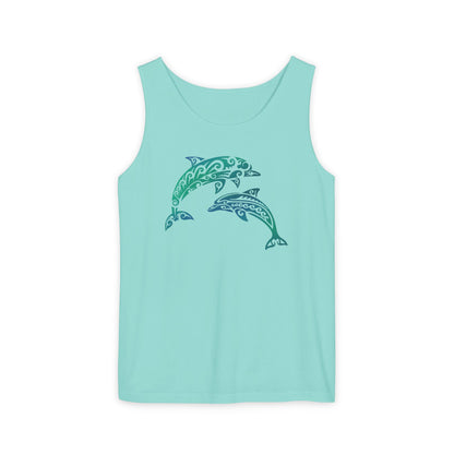 Tribal Dolphin Tank Top | Ocean Lover Summer Shirt