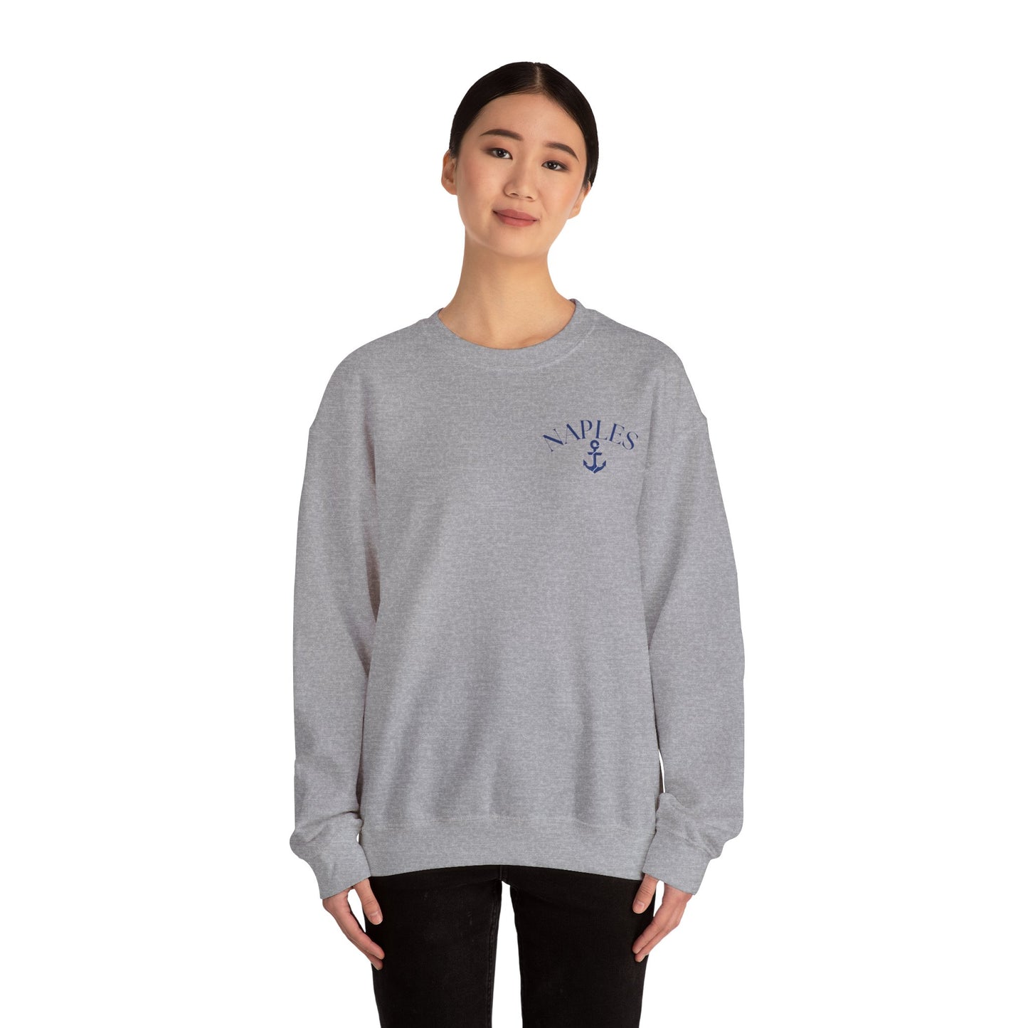 Naples Anchor Sweatshirt | Unisex Nautical Crewneck