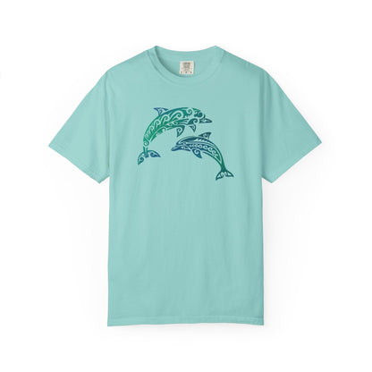 Tribal Dolphin Tee | Whimsical Ocean Lover Comfort Colors Shirt