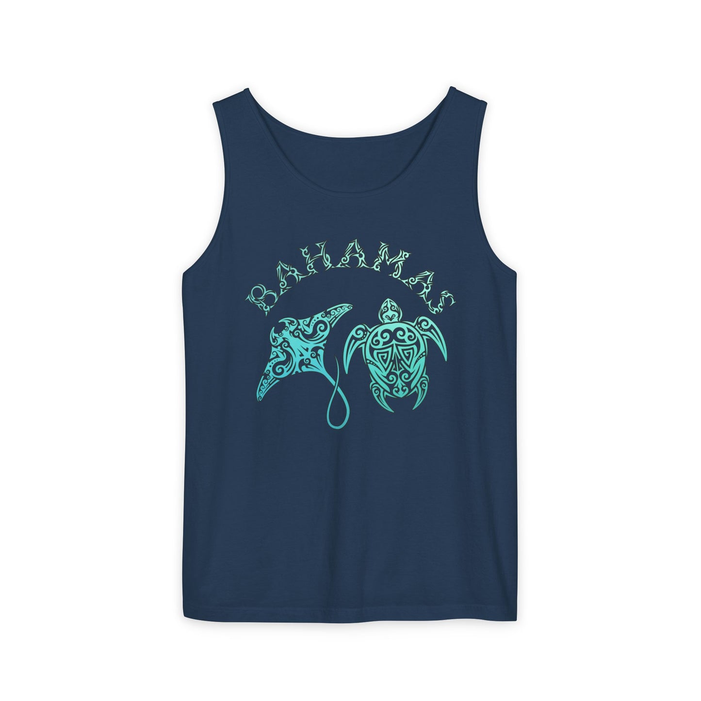 Bahamas Sea Life Tank Top | Stingray & Sea Turtle