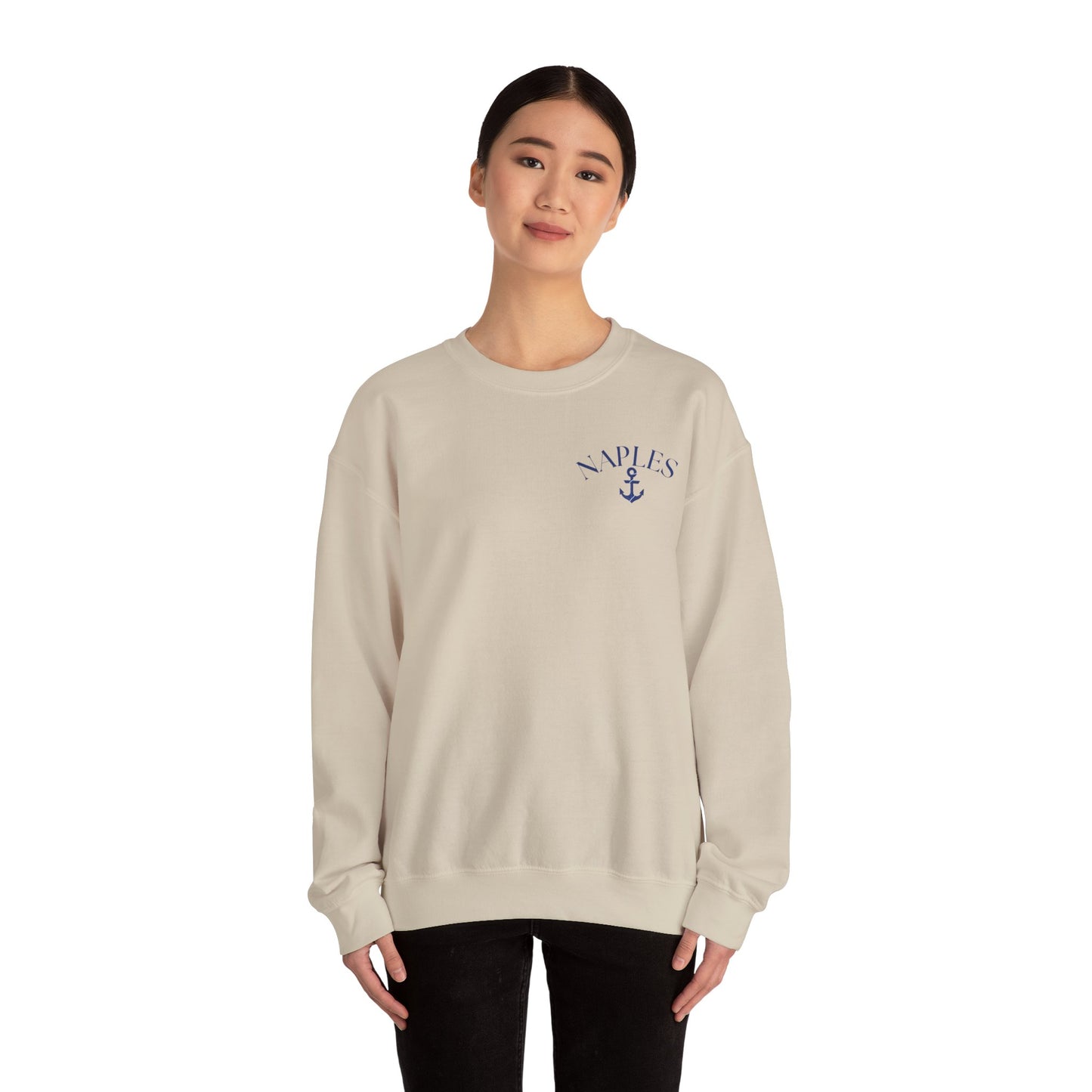 Naples Anchor Sweatshirt | Unisex Nautical Crewneck