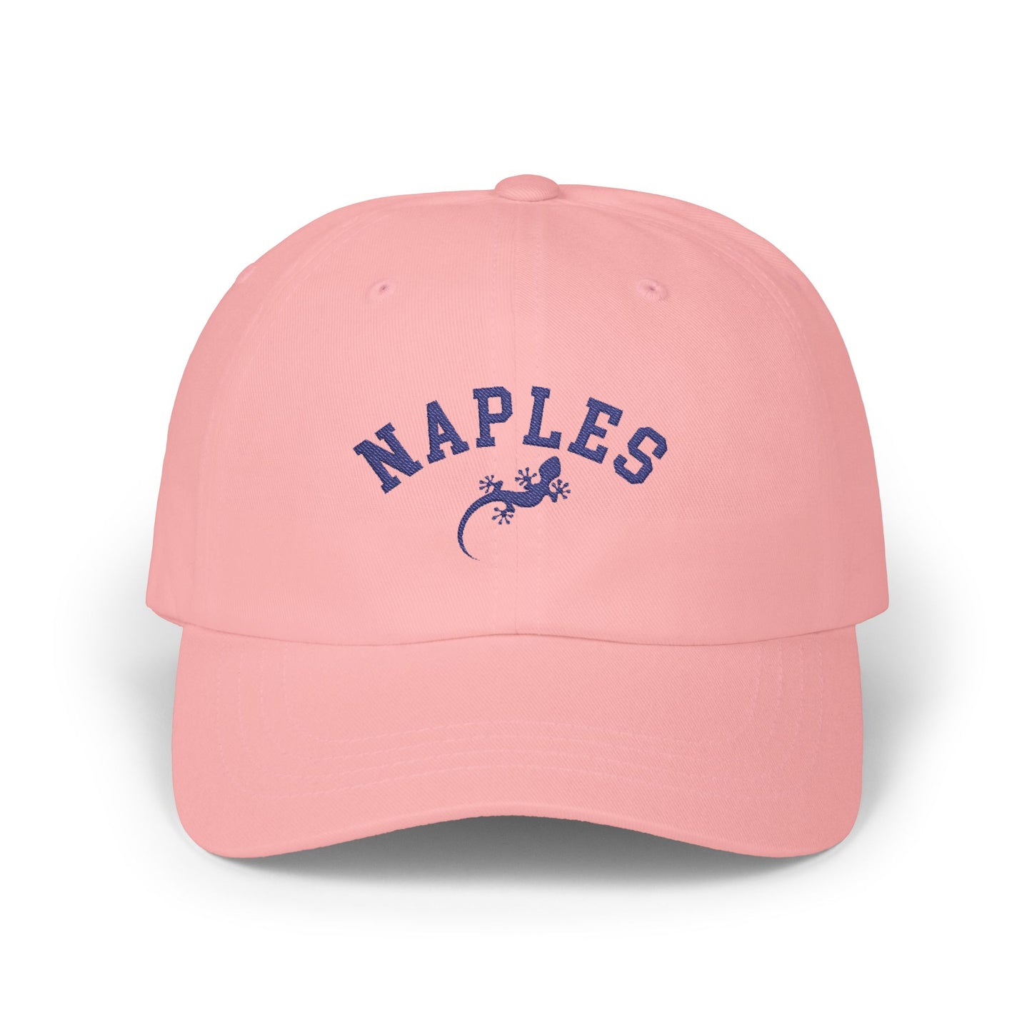 Naples with Gecko Design Classic Cap, Casual Style Hat, Summer Outdoor Accessory, Hat Gift, Nautical Hat, Beach Hat, Coastal Hat
