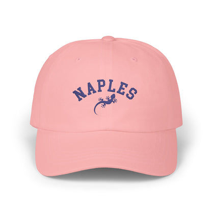 Naples with Gecko Design Classic Cap, Casual Style Hat, Summer Outdoor Accessory, Hat Gift, Nautical Hat, Beach Hat, Coastal Hat