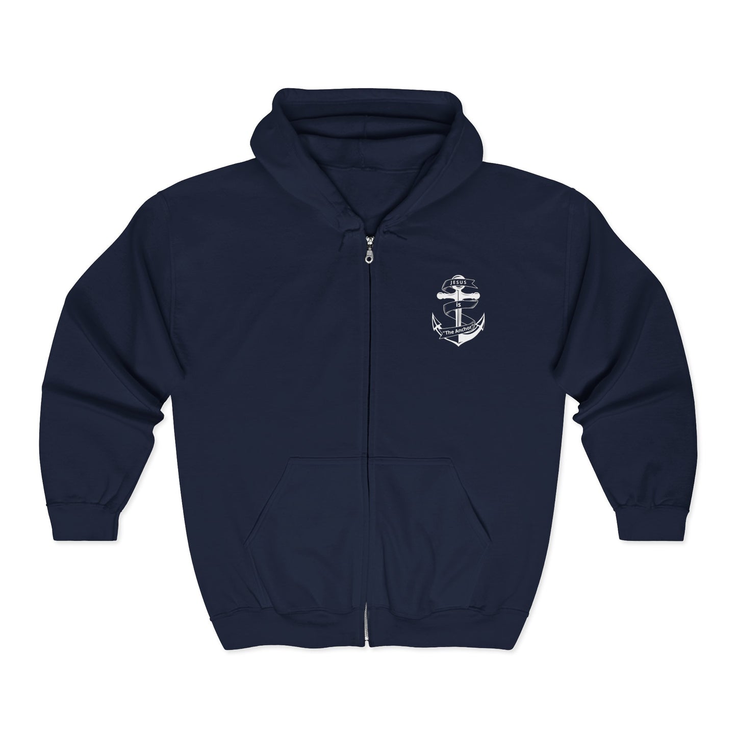 Jesus is The Anchor Hoodie | Christian Nautical Unisex Zip Hoodie