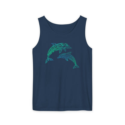 Tribal Dolphin Tank Top | Ocean Lover Summer Shirt