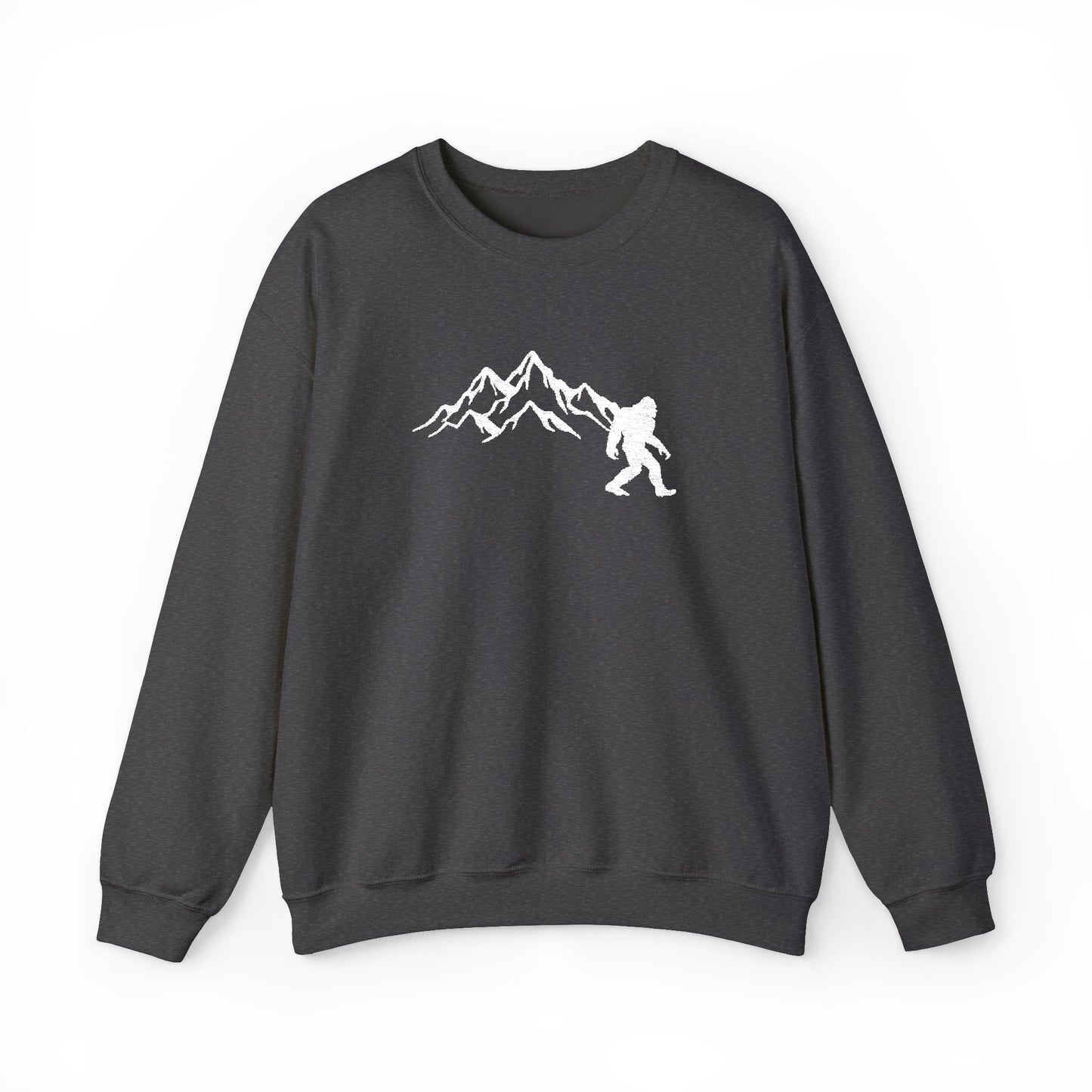Bigfoot Embroidered Unisex Heavy Blend™ Crewneck Sweatshirt, Funny Outdoor Embroidered Sweatshirt, Camping Sweatshirt, Hunting Sweatshirt, Outdoor Enthusiast Sweatshirt, Gift for Him or Her, Mountain Explorer Apparel
