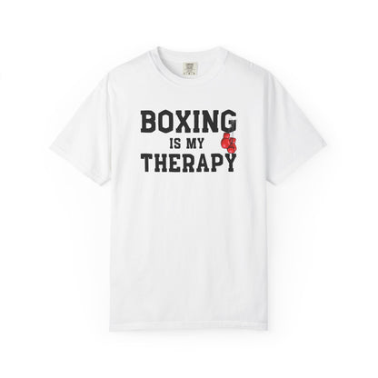 Boxing is My Therapy Tee | Comfort Colors Motivational Shirt