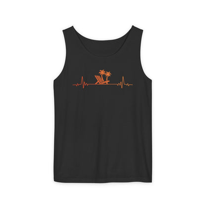 Heartbeat Frequency Tank Top | Coastal Beach Graphic Tee