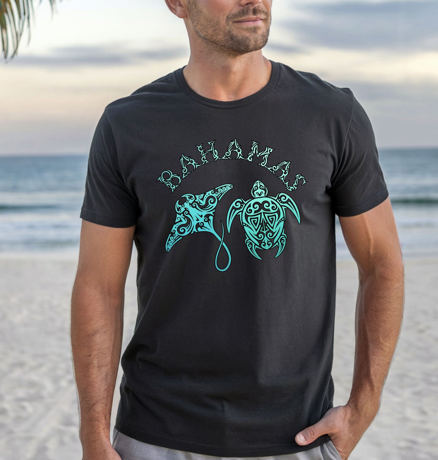 Bahamas Sea Life T-Shirt | Stingray & Sea Turtle Tee