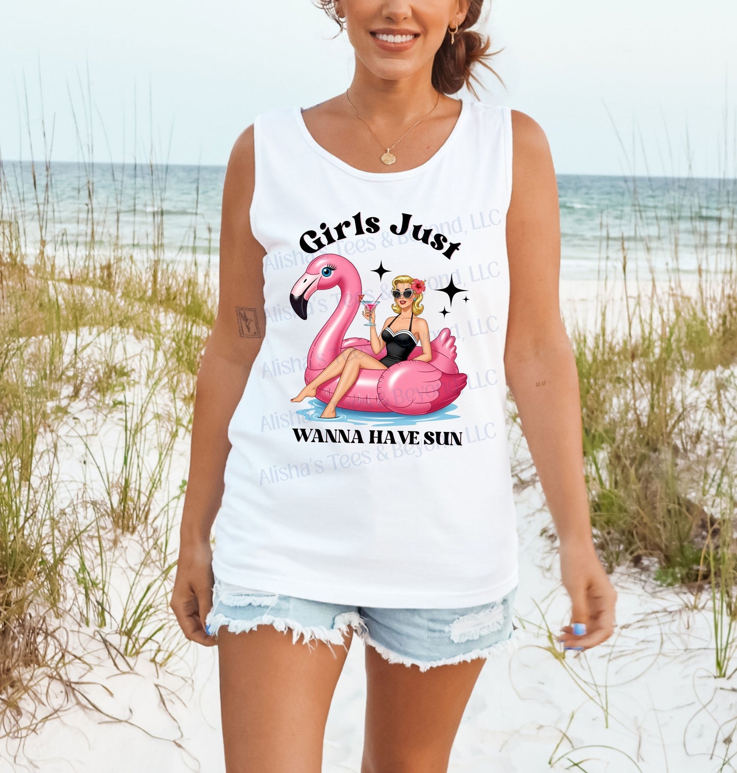 Girls Just Wanna Have Sun Tank | 1950s Vintage Summer Top
