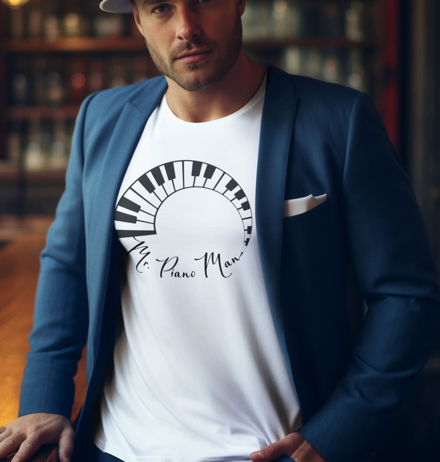 Musical Mr. Piano Man Tee | Comfort Colors Music Lover Shirt