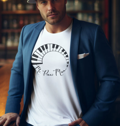 Musical Mr. Piano Man Tee | Comfort Colors Music Lover Shirt