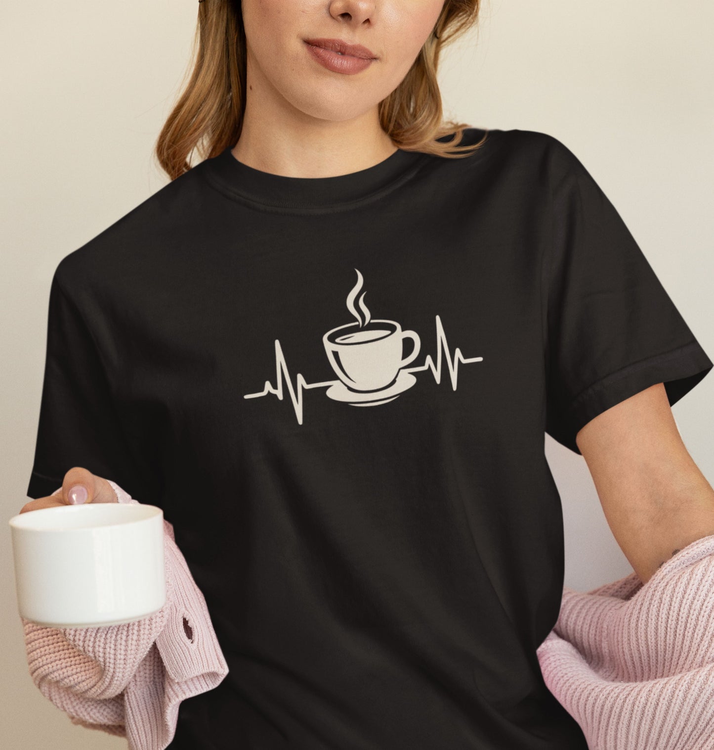 Coffee & Tea Heartbeat Tee | Unisex Graphic T-Shirt