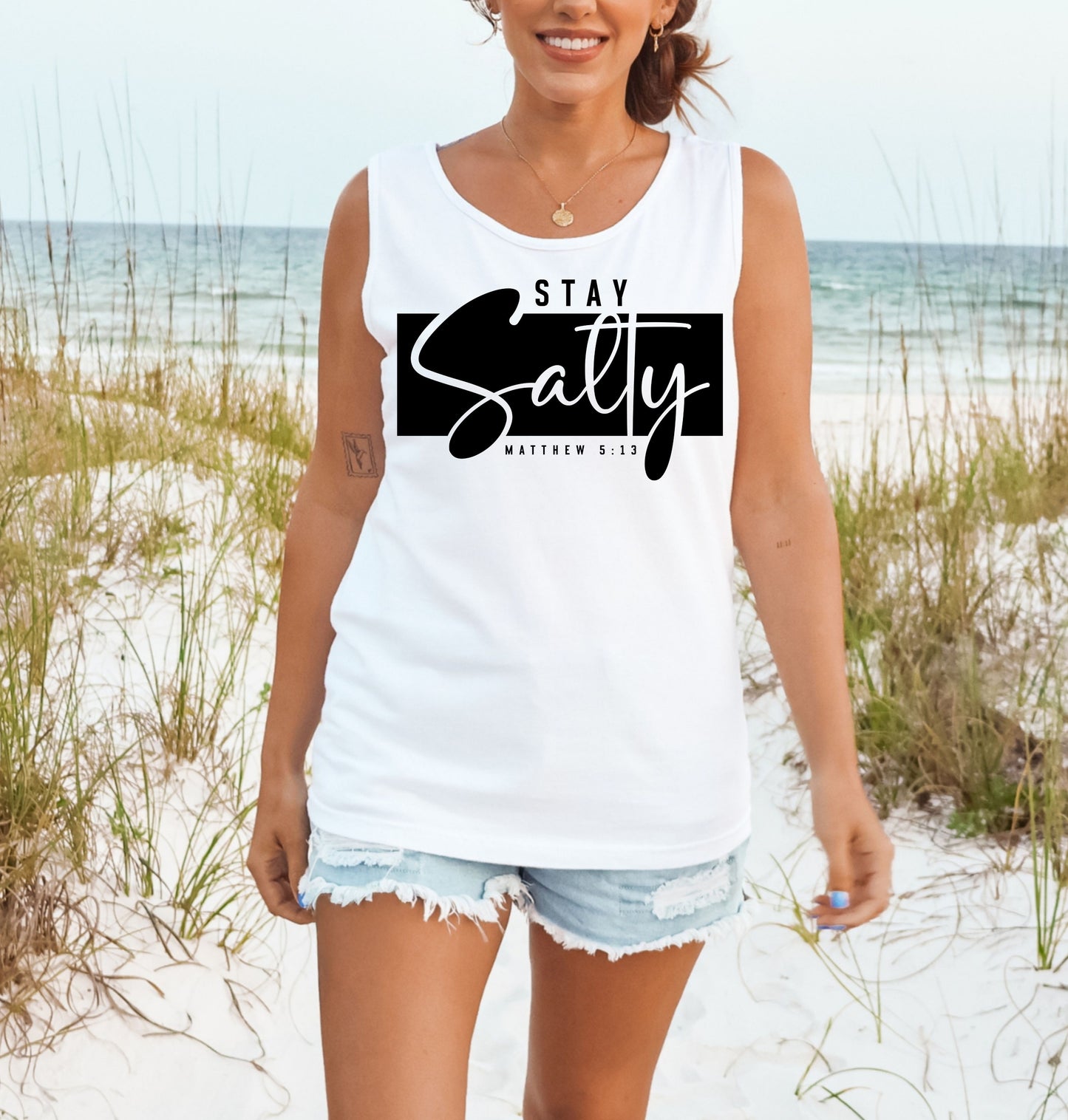 Stay Salty Matthew 5:13 Unisex Christian tank top