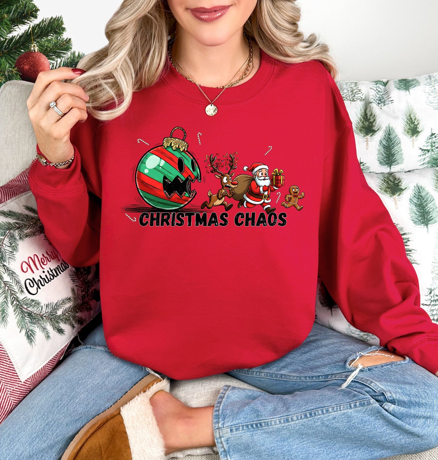Christmas Chaos Crewneck Sweatshirt