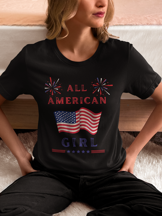 All American Girl Patriotic T-Shirt