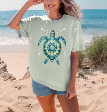 Watercolor Sea Turtle T-Shirt | Coastal Beach Tee