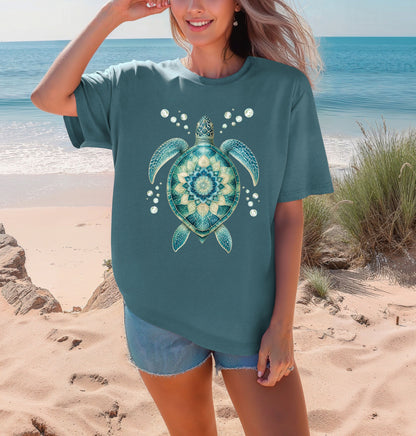 Watercolor Sea Turtle T-Shirt | Coastal Beach Tee