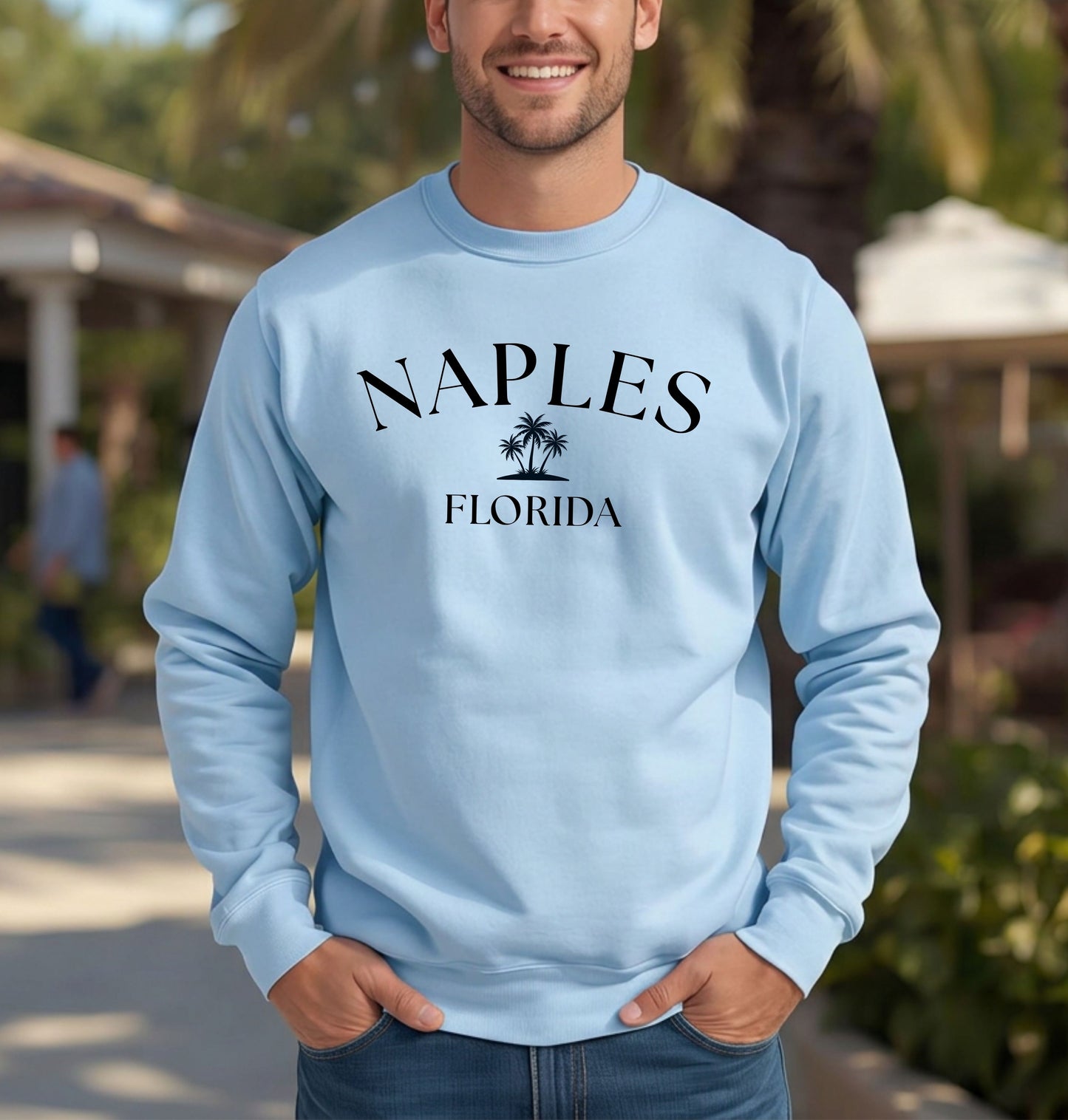 Naples Florida Sweatshirt | Coastal Palm Tree Crewneck