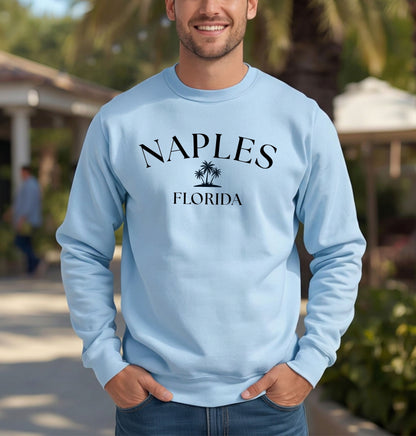 Naples Florida Sweatshirt | Coastal Palm Tree Crewneck