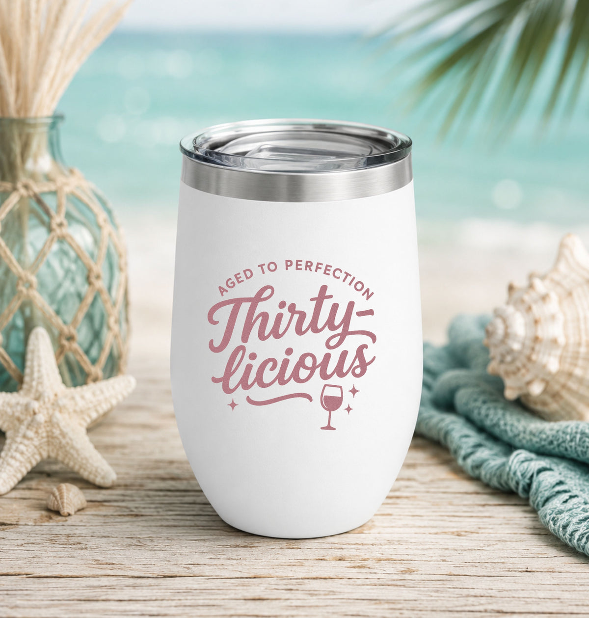 Thirty-licious 30th Birthday Wine Tumbler | Aged to Perfection