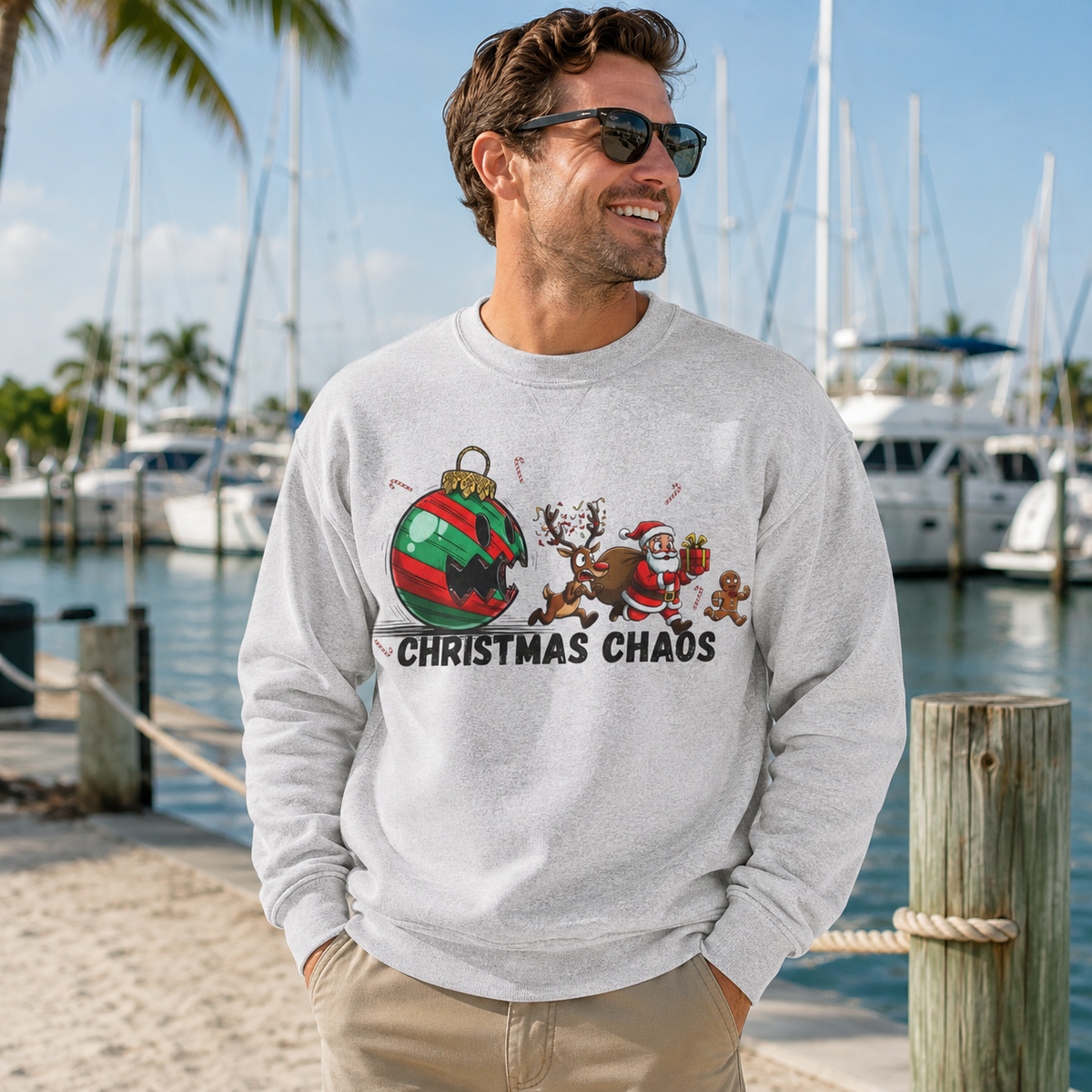 Christmas Chaos Crewneck Sweatshirt | Funny Holiday Sweatshirt