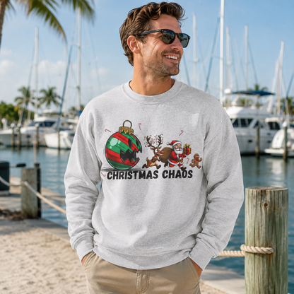 Christmas Chaos Crewneck Sweatshirt | Funny Holiday Sweatshirt