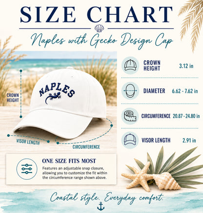 Naples Florida Embroidered Hat | Coastal Gecko Cap