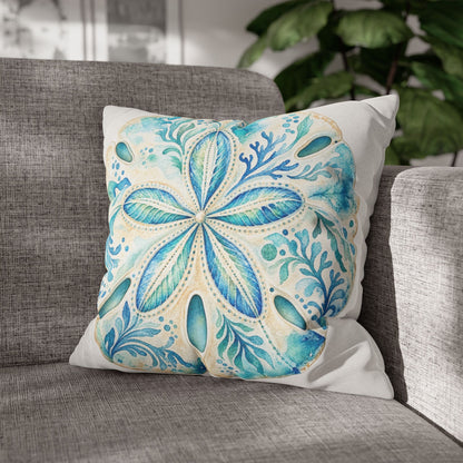Watercolor Sand Dollar Throw Pillow