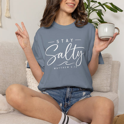 Stay Salty Matthew 5:13 Christian T-Shirt | Coastal Faith Tee