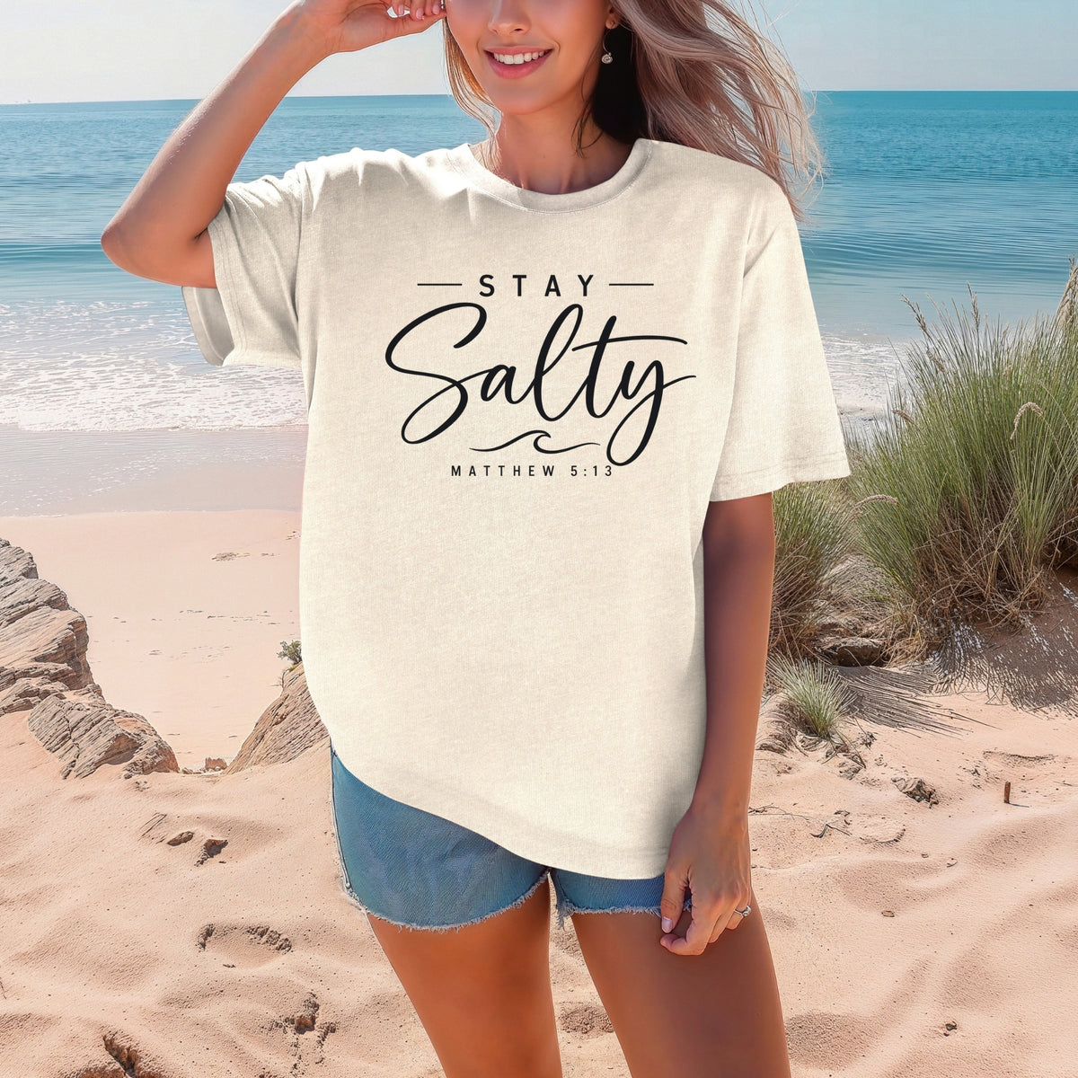 Stay Salty Matthew 5:13 Christian T-Shirt | Coastal Faith Tee